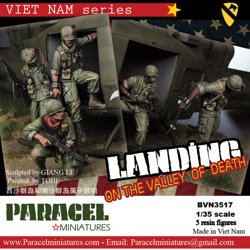 PARACEL MINIATURES VIETNAM SERIES BVN3517 LANDING ON THE VALLEY OF DEATH