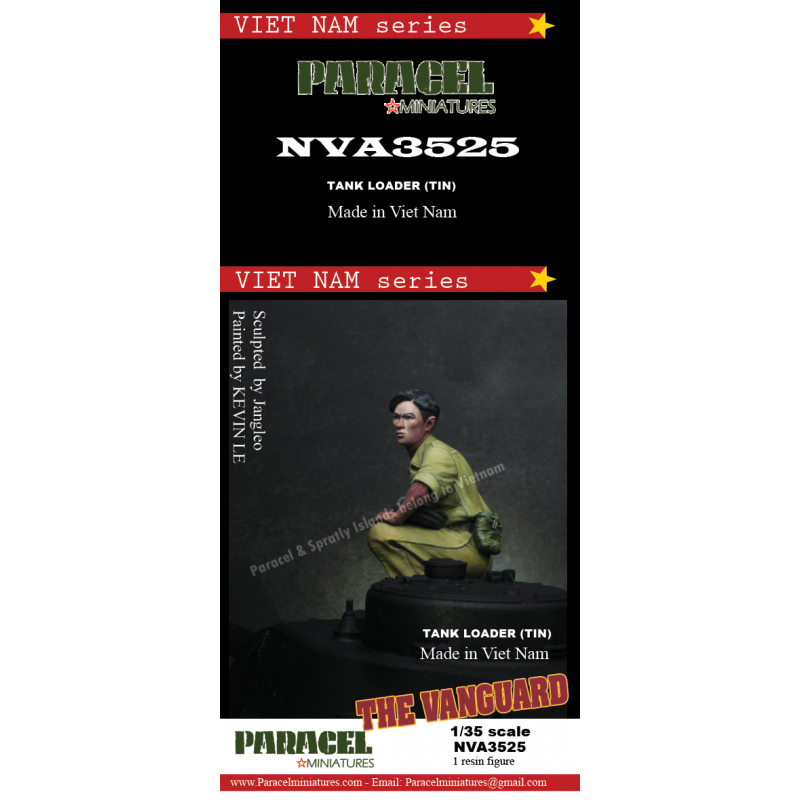PARACEL MINIATURES VIETNAM SERIES NVA3525 NVA 35TH TANK LOADER (TIN) 1 FIGURE