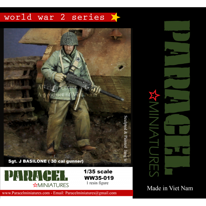 PARACEL MINIATURES WWII SERIES SET WW35-019 US GI SGT J BASILONE (1 FIGURE)