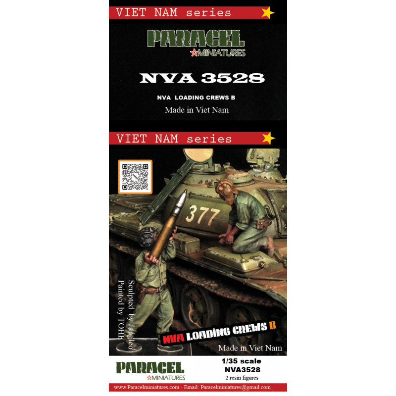 PARACEL MINIATURES VIETNAM SERIES NVA3528 NVA TANK LOADING CREWS B (2 FIGURES)
