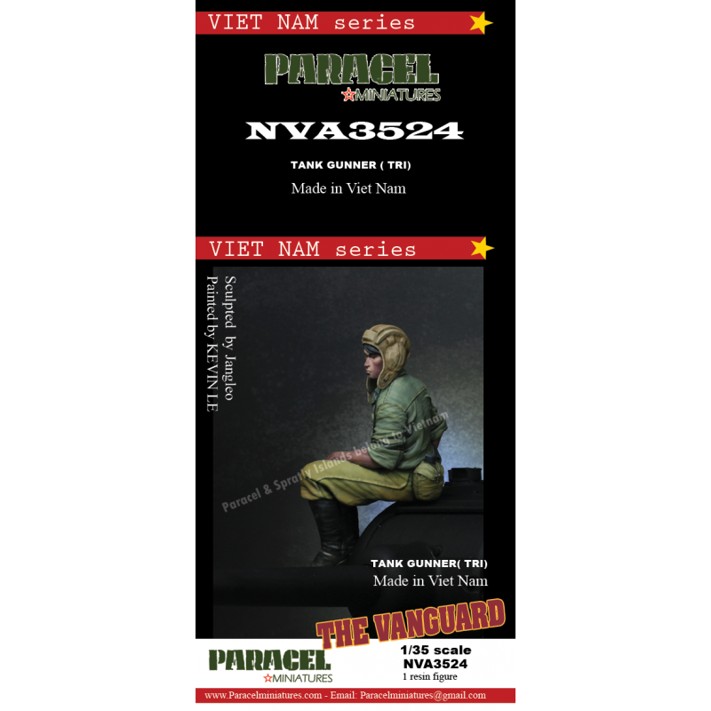 PARACEL MINIATURES VIETNAM SERIES NVA3524 NVA 35TH TANK GUNNER (TRI) 1 FIGURE