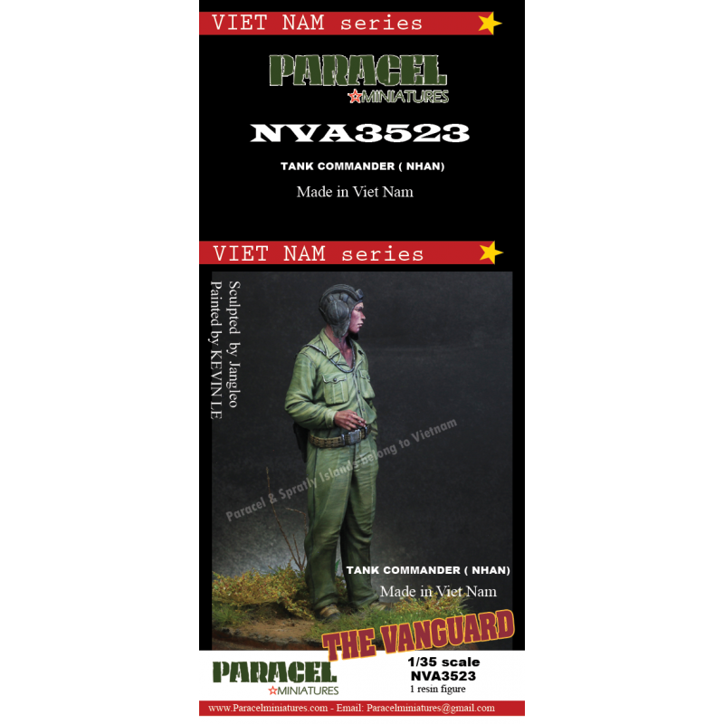 PARACEL MINIATURES VIETNAM SERIES NVA3523 NVA 35TH TANK COMMANDER (NHAN)
