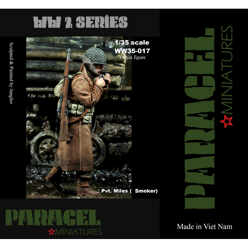 PARACEL MINIATURES 1:35 WWII SERIES SET WW35-017 US GI PVT MILES (SMOKER)