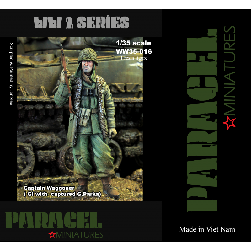 PARACEL MINIATURES WWII SERIES SET WW35-016 US GI CAPTAIN WAGGONER (1 FIGURE)