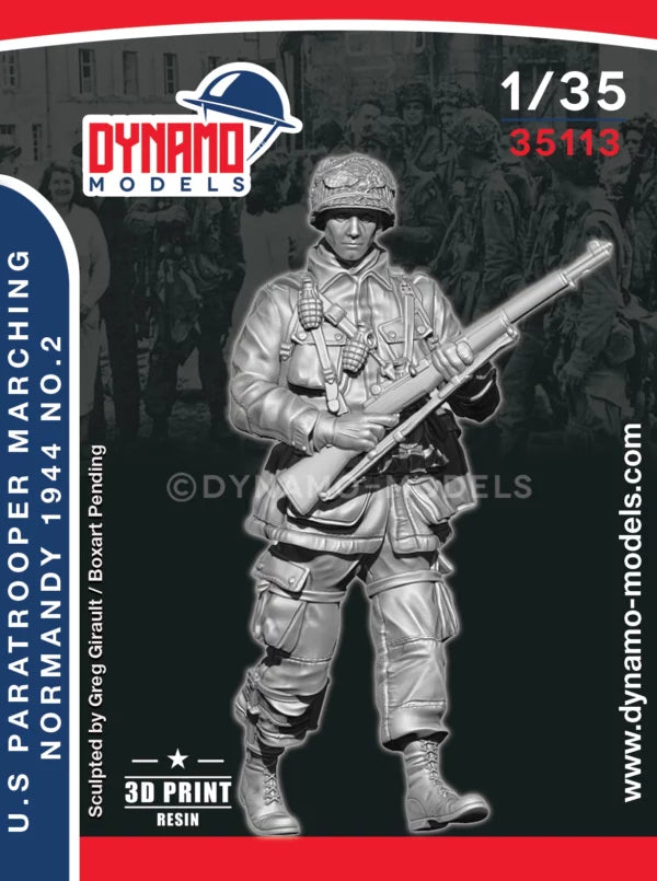 DYNAMO MODEL 35113 WWII U.S. PARATROOPER MARCHING NO. 2, NORMANDY 1944
