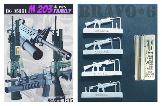 BRAVO *6 35351 VIETNAM WAR M 203 FAMILY- 4 PIECES (1:35)
