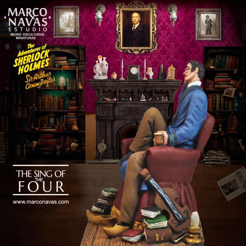 MARCO NAVAS STUDIO LIMITED EDITION HAND PAINTED MR. SHERLOCK HOLMES