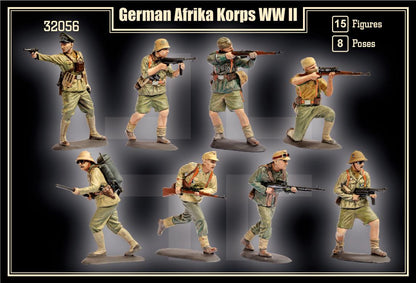 MARS 32056 WORLD WAR II GERMAN AFRIKA KORPS WWII (15 FIGURES) KHAKI