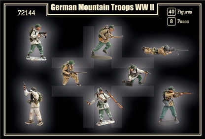 MARS 72144 WORLD WAR II GERMAN MOUNTAIN TROOPS (GRAY) 40 FIGURES 1:72
