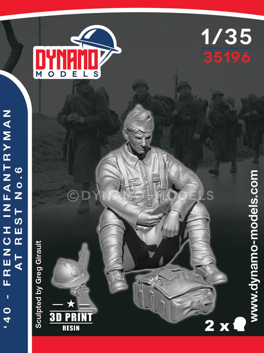 DYNAMO MODEL 35196 WWII 1940 FRENCH INFANTRYMAN AT REST NO. 6 (1 FIGURE)