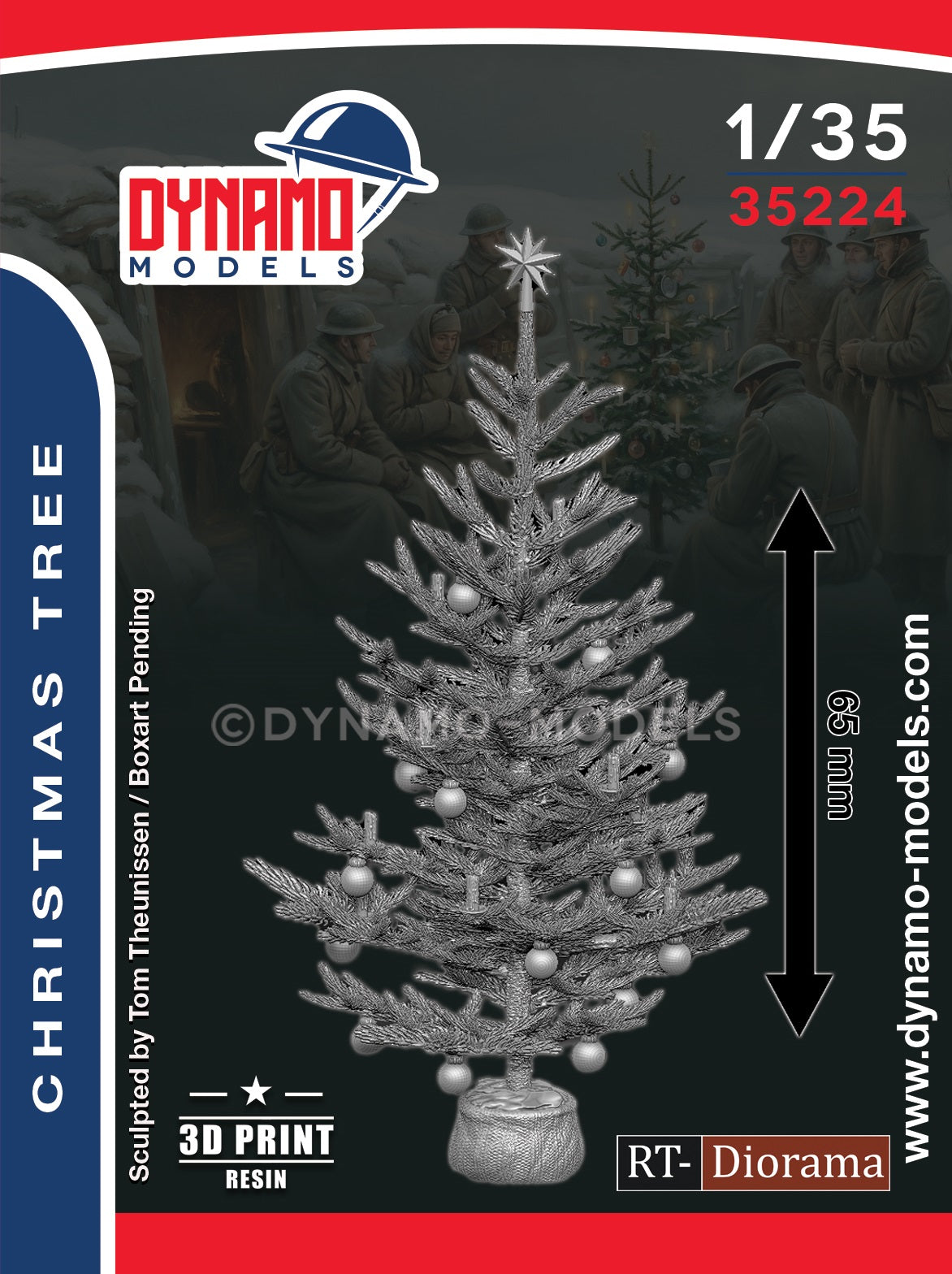 DYNAMO MODELS 1:35 SET 35224 DIORAMA ACCESSORY CHRISTMAS TREE (ONE)