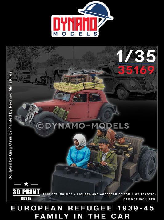DYNAMO MODEL 1:35 SET 35169 WORLD WAR II EUROPEAN REFUGEE FAMILY FOR CAR