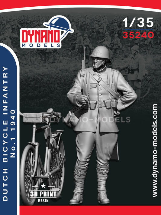 DYNAMO MODEL 1:35 KIT  35240 WWII  '40 DUTCH BICYCLE INFANTRY NO. 1