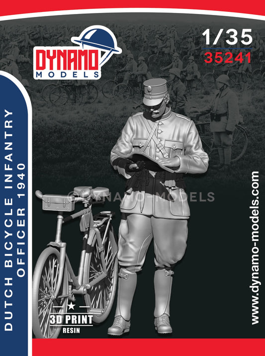 DYNAMO MODEL 1:35 KIT  35241 WWII  '40 DUTCH BICYCLE INFANTRY OFFICER