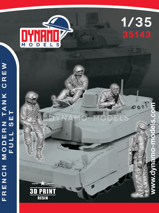 DYNAMO MODEL 35143 MODERN FORCES FRENCH MODERN TANK CREW FULL SET (4 FIGURES)