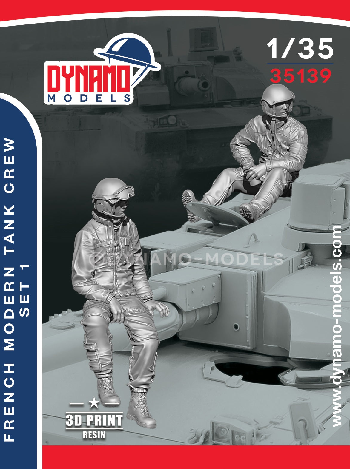 DYNAMO MODEL 35139 MODERN FORCES FRENCH MODERN TANK CREW SET 1 (2 FIGURES)