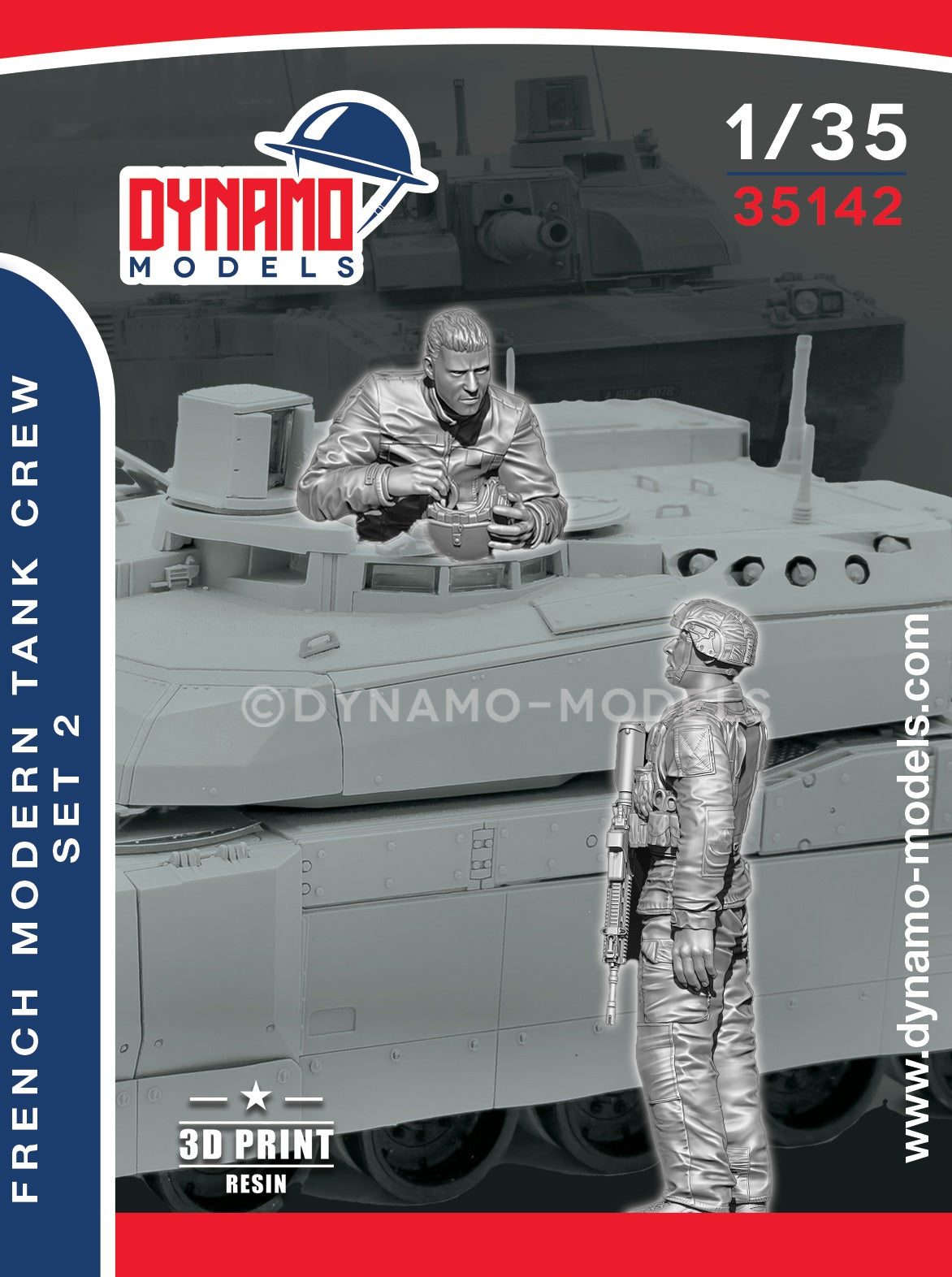 DYNAMO MODEL 35142 MODERN FORCES FRENCH MODERN TANK CREW SET  2 (2 FIGURES)