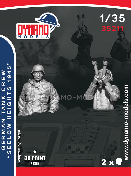 DYNAMO MODEL 1:35 SET 35211 WWII GERMAN TANK CREW "SEELOW HEIGHTS 1945" 2 FIGURE
