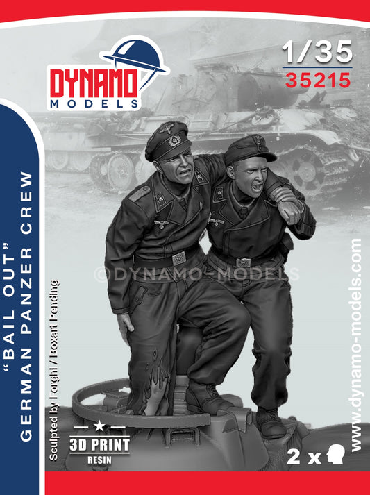 DYNAMO MODEL 1:35 SET 35215 WWII "BAIL OUT" GERMAN PANZER CREW  -2 FIGURES