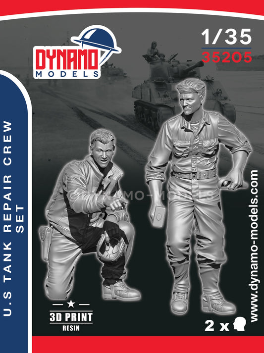DYNAMO MODEL 1:35 35205 WWII U.S.  TANK REPAIR CREW SET- 2 FIGURES