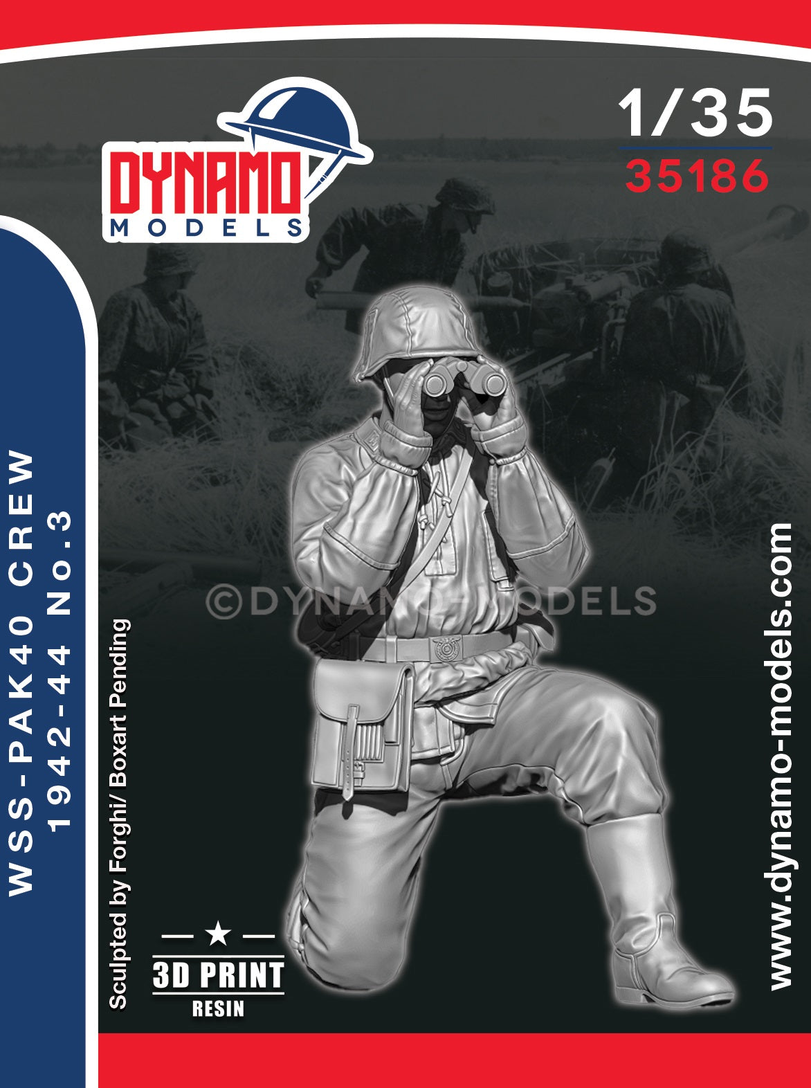 DYNAMO MODEL 35186 WWII GERMAN WSS-PAK 40 CREW 1942-44 NO. 3 (1 FIGURE)