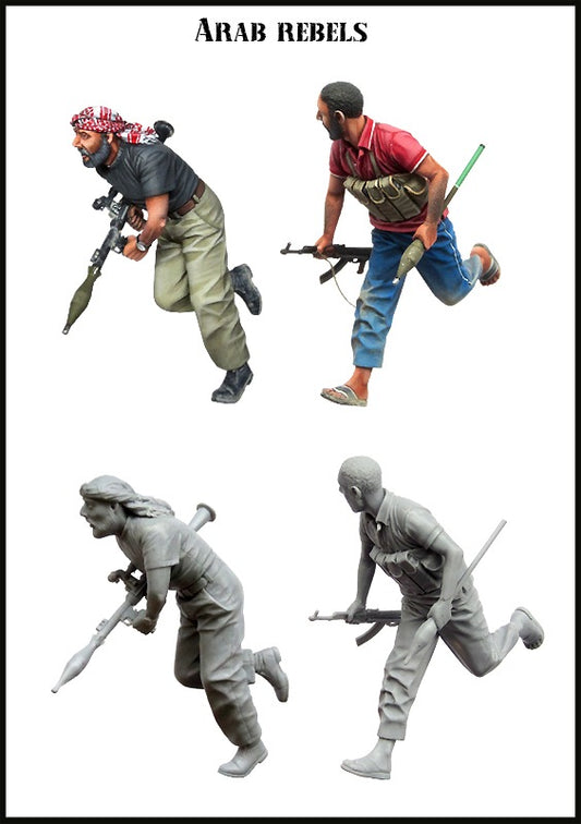 EVOLUTION MINIATURES 1:35 SET EM-35139 MODERN WARS ARAB REBELS (2 FIGURES)