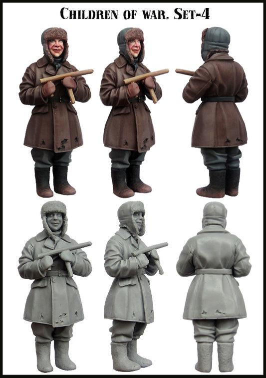 EVOLUTION MINIATURES 1:35 EM-35108 WWII RUSSIAN CHILDREN OF THE WAR  SET 4