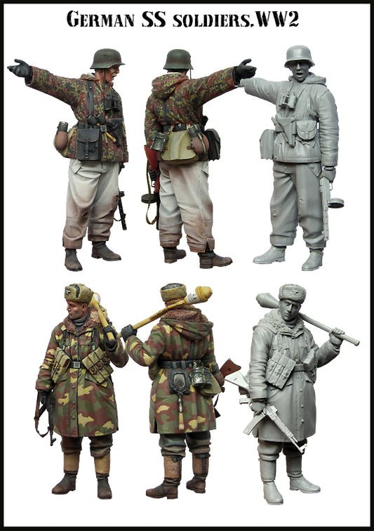 EVOLUTION MINIATURES 1:35 SET EM-35112 WW2 GERMAN SS SOLDIERS (2 FIGURES)