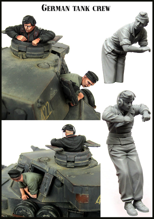 EVOLUTION MINIATURES 1:35 SET EM-35127 WW2 GERMAN TANK CREW (2 FIGURES)