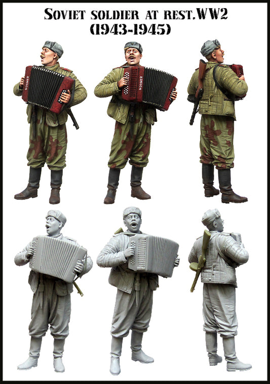 EVOLUTION MINIATURES 1:35 SET EM-35132 WWII SOVIET SOLDIER AT REST (1943-1945)