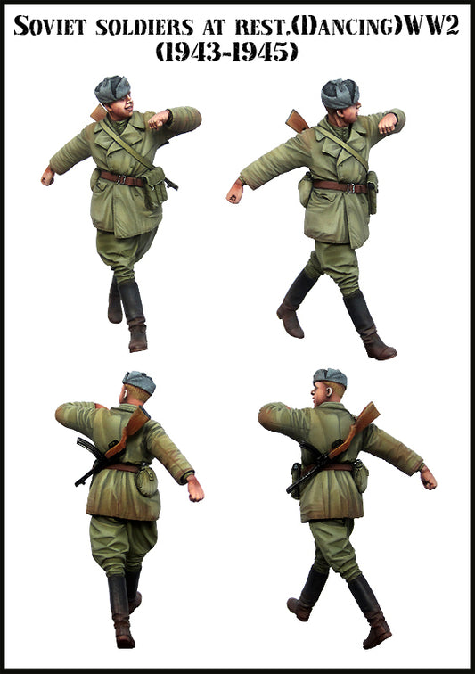 EVOLUTION MINIATURES 1:35 SET EM-35133 WWII SOVIET SOLDIER AT REST (DANCING)