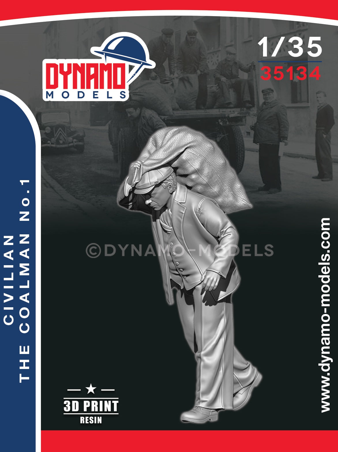 DYNAMO MODEL 1:35 SET 35134 WORLD WAR II CIVILIAN THE COALMAN NO. 1 (1 FIGURE)
