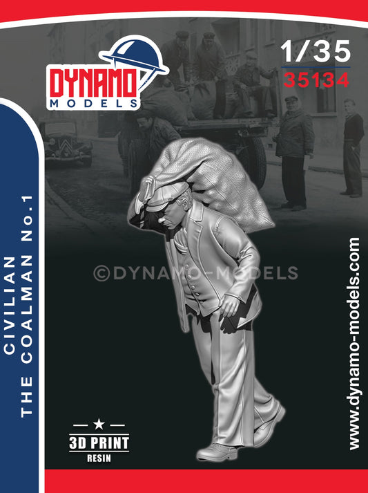 DYNAMO MODEL 1:35 SET 35134 WORLD WAR II CIVILIAN THE COALMAN NO. 1 (1 FIGURE)