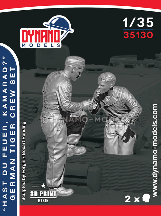 DYNAMO MODEL 35130 WWII GERMAN TIGER CREW SET "HAST DU FEUER, KAMARAD?"