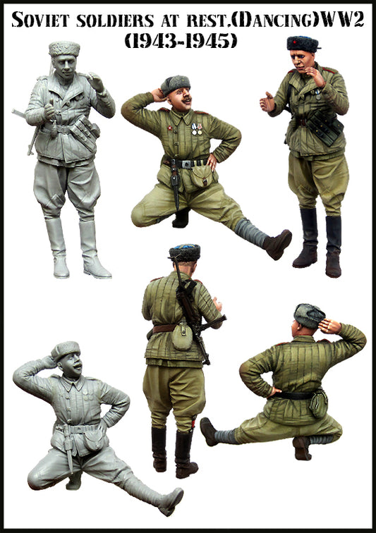 EVOLUTION MINIATURES 1:35 SET EM-35135 WW2 SOVIET SOLDIERS AT REST  (2 FIGURES)