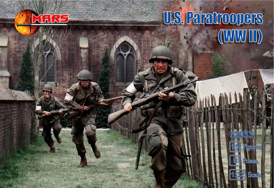 MARS 32033 WORLD WAR II U.S. PARATROOPERS  (15 FIGURES/ 8 POSES)- DARK GRAYN