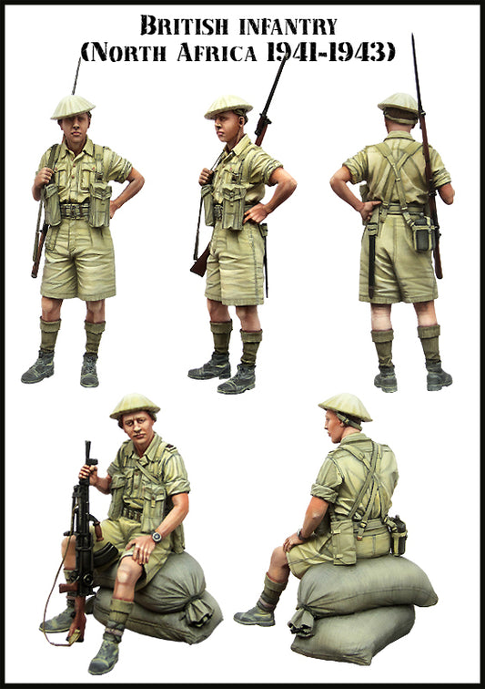EVOLUTION MINIATURES 1:35 SET EM-35136 WW2 BRITISH INFANTRY (NORTH AFRICA)