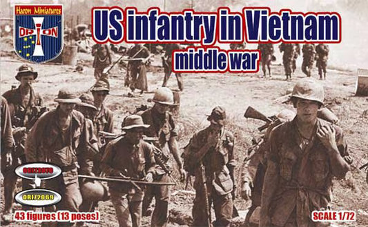 ORION 1:72  ORI72070 VIETNAM WAR U.S. INFANTRY (MIDDLE WAR) TAN (43 FIGURES)
