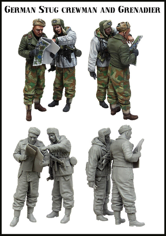 EVOLUTION MINIATURES 1:35 SET EM-35158 WW2 GERMAN STUG CREWMAN & GRENADIER