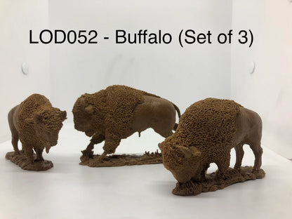 LOD Enterprises Barzso Plastic Figure Set LOD052 BUFFALO (SET OF 3)