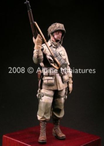 ALPINE MINIATURES 1:16 SET 16004 WII US PARATROOPERS 82ND "AA" (1 FIGURE/2 HEADS))