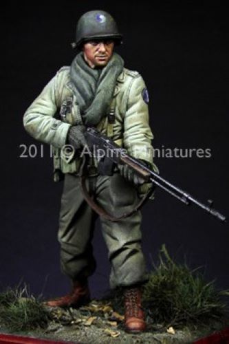 ALPINE MINIATURES 1:16 SET 16012 WWII BAR GUNNER US 29TH INFANTRY DIVISION