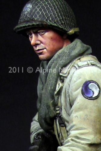 ALPINE MINIATURES 1:16 SET 16012 WWII BAR GUNNER US 29TH INFANTRY DIVISION