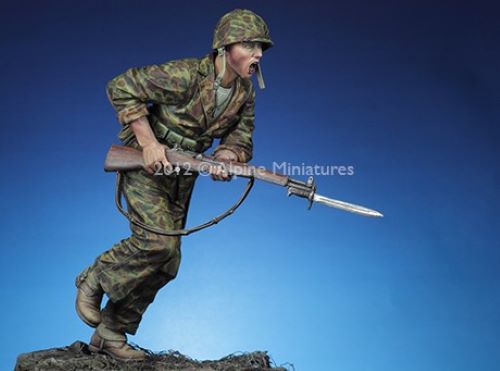 ALPINE MINIATURES 1:16 SET 16018 WWII US "THE CHARGE" USMC 1943-44