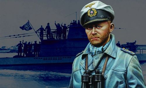 ALPINE MINIATURES 1:16 SET 16021 WWII GERMAN U-BOAT CAPTAIN (1 FIGURE/2 HEADS)