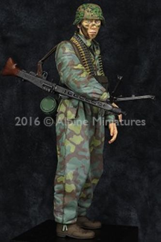 ALPINE MINIATURES 1:16 SET 16033 WWII GERMAN MG GUNNER 12 SS PANZER DIVISION "HJ"