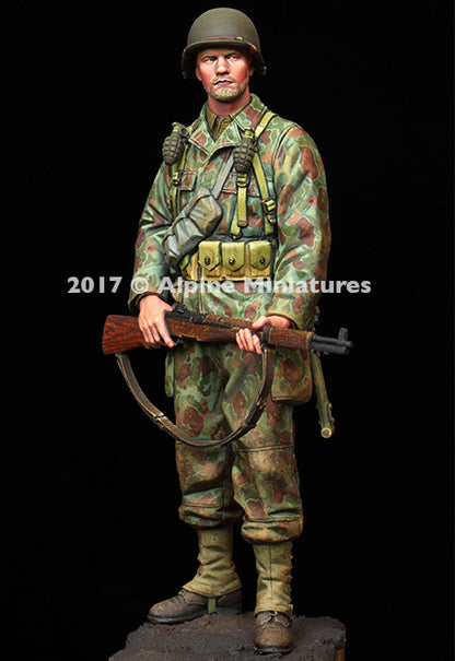 ALPINE MINIATURES 1:16 SET WWII 16037 US INFANTRY 2AD NORMANDY 1944 (1 FIGURE/2HEADS)