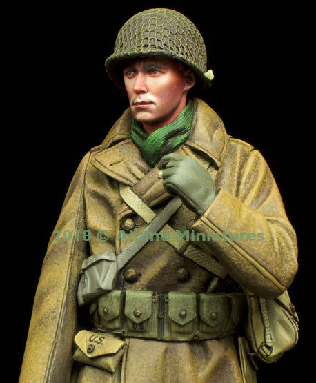 ALPINE MINIATURES 1:16 SET 16040 WWII US INFANTRY WINTER 1944-45 (1 FIGURE/2HEADS)