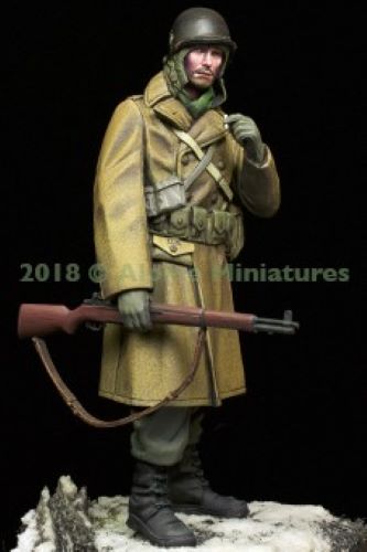 ALPINE MINIATURES 1:16 SET 16040 WWII US INFANTRY WINTER 1944-45 (1 FIGURE/2HEADS)