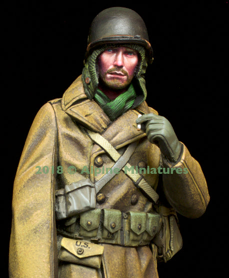 ALPINE MINIATURES 1:16 SET 16040 WWII US INFANTRY WINTER 1944-45 (1 FIGURE/2HEADS)